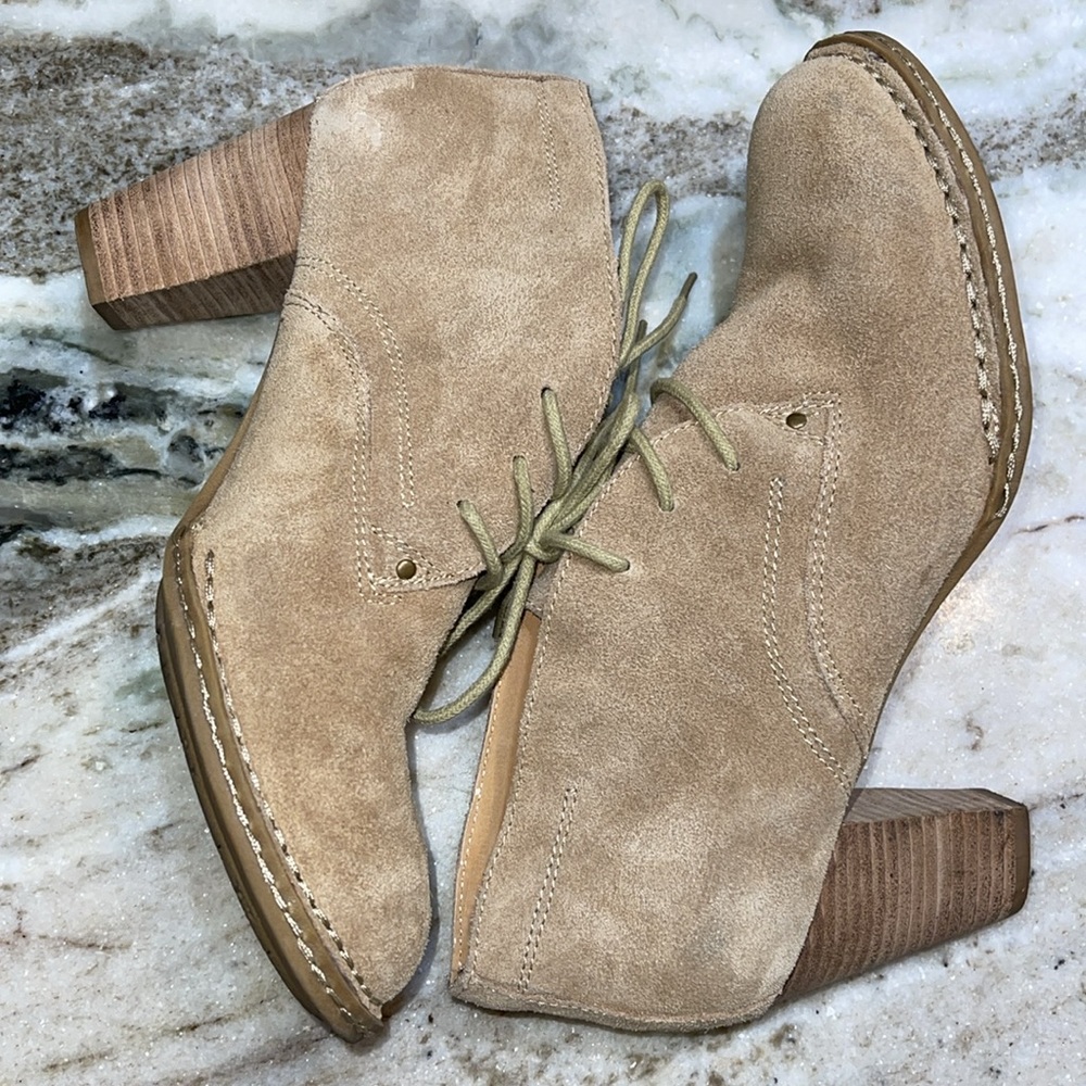 Axxiom DESI Tan Suede Heeled Ankle Booties 9 - Picture 9 of 13